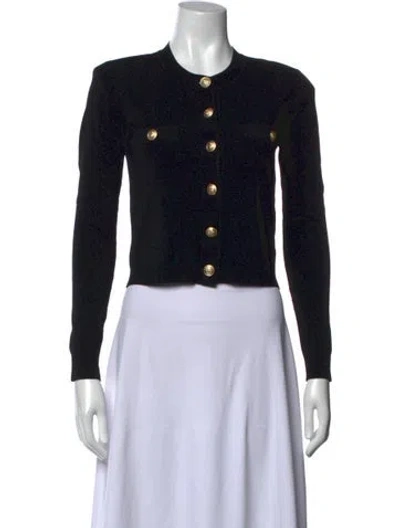 Pre-owned L'agence Crew Neck Sweater In Black