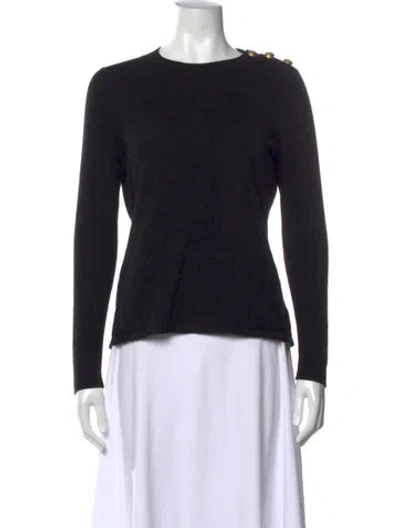 Pre-owned L'agence Crew Neck Sweater In Black