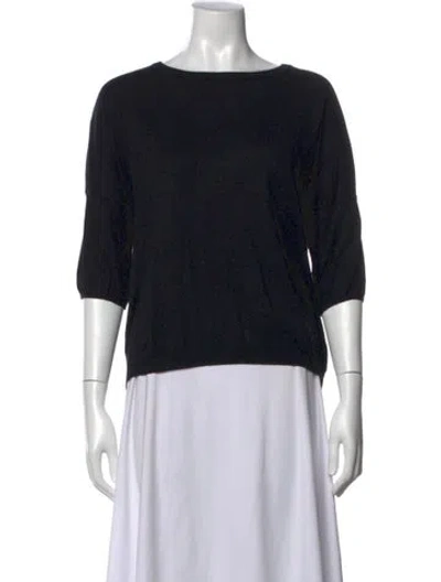 Pre-owned L'agence Crew Neck Sweater In Black