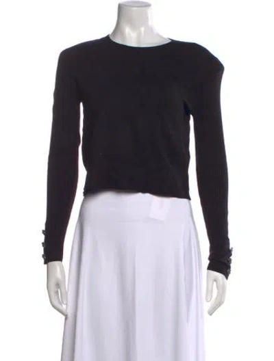 Pre-owned L'agence Crew Neck Sweater In Black
