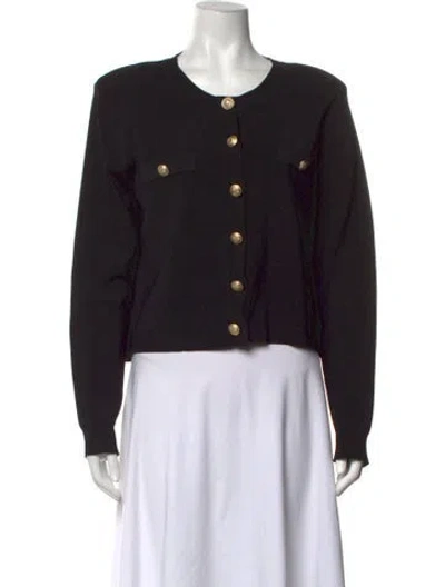 Pre-owned L'agence Crew Neck Sweater In Black