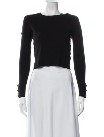 Pre-owned L'agence Crew Neck Sweater In Black