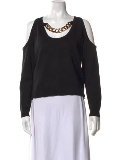 Pre-owned L'agence Crew Neck Sweater In Black