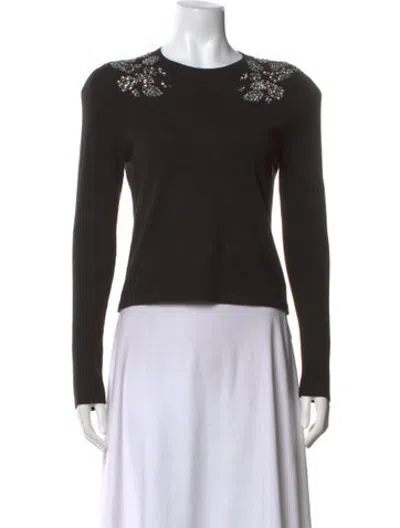 Pre-owned L'agence Crew Neck Sweater In Black