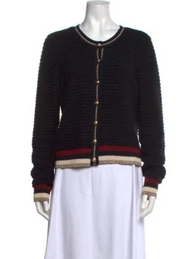 Pre-owned L'agence Crew Neck Sweater In Black/metallic