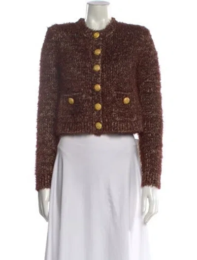 Pre-owned L'agence Crew Neck Sweater In Brown