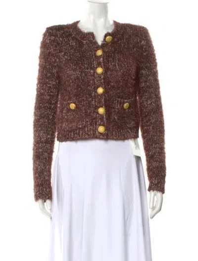 Pre-owned L'agence Crew Neck Sweater In Brown