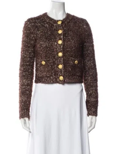 Pre-owned L'agence Crew Neck Sweater In Brown