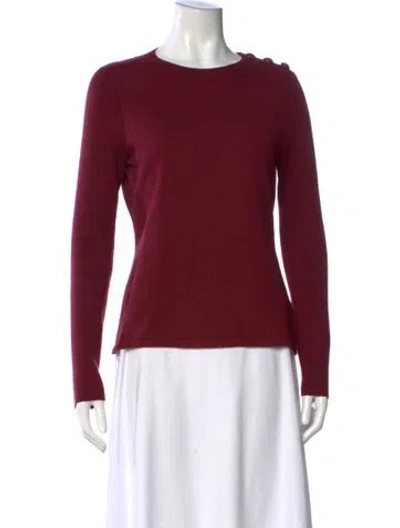 Pre-owned L'agence Crew Neck Sweater In Burgundy