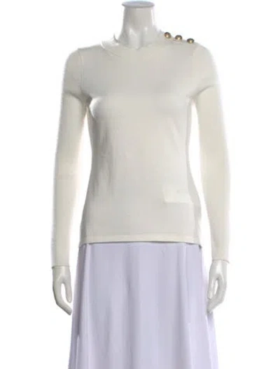 Pre-owned L'agence Crew Neck Sweater In Neutral
