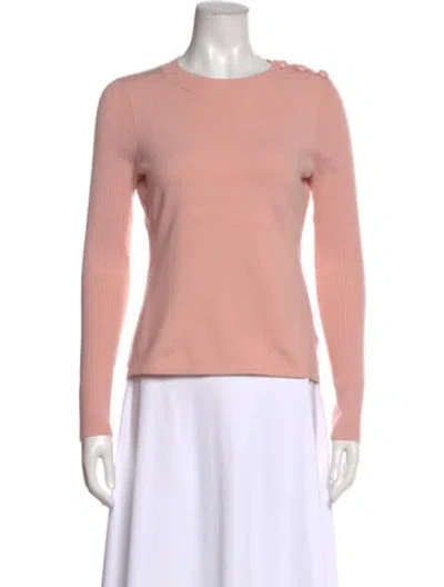 Pre-owned L'agence Crew Neck Sweater In Pink