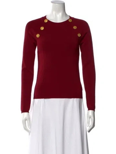 Pre-owned L'agence Crew Neck Sweater In Red