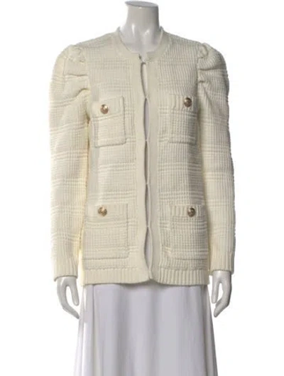 Pre-owned L'agence Crew Neck Sweater In White