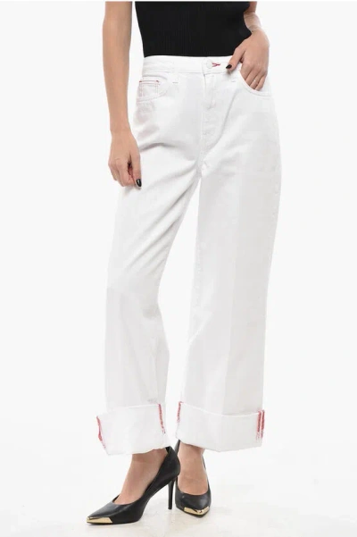 L'agence Cropped-fit Jeans With 28cm Turn-up In White