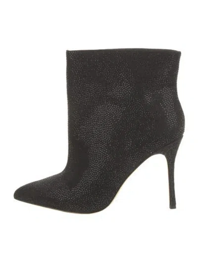Pre-owned L'agence Crystal Boots In Black