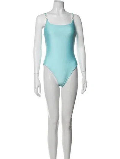 Pre-owned L'agence Crystal Embellishments One-piece In Blue