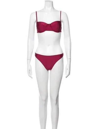 Pre-owned L'agence Cutout Accent Bikini In Black