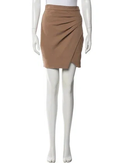 Pre-owned L'agence Cutout Accent Mini Skirt In Brown