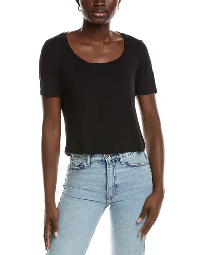L'agence Dana Crop T-shirt In Black
