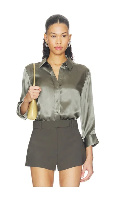 L'agence Dani 3/4 Sleeve Blouse In Green