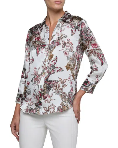 L'agence Dani 3/4 Sleeve Silk Blouse