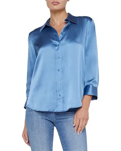 L'agence Dani 3/4 Sleeve Silk Blouse