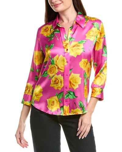 L'AGENCE L’AGENCE DANI 3/4-SLEEVE SILK BLOUSE