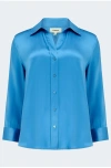 L'agence Dani Three-quarter Sleeve Top In Blue