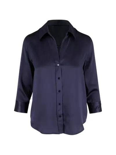 L'agence Dani Button-down Shirt In Blue