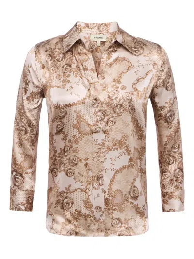 L'agence Dani Floral Shirt In Multi