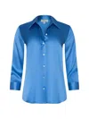 L'agence Dani Three-quarter Sleeve Top In Blue