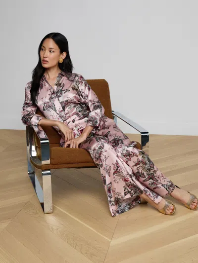 L'agence Dani Silk Blouse In Multi