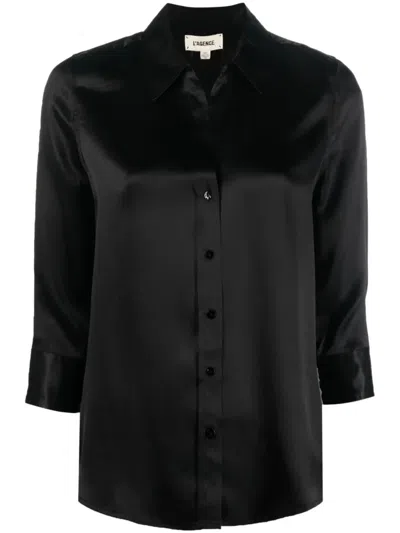 L'agence Dani Silk Blouse In Black