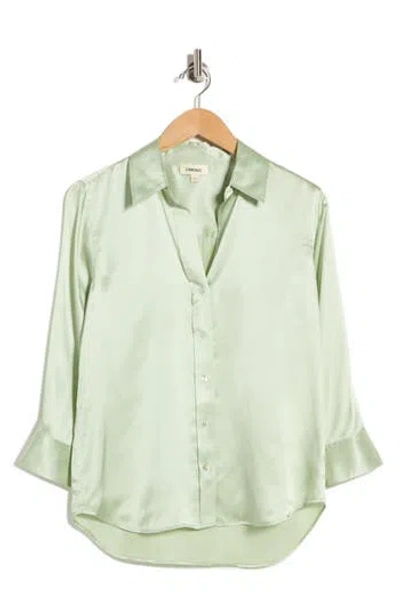 L'agence Dani Silk Blouse In Green