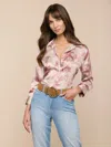 L'agence Dani Silk Blouse In Multi