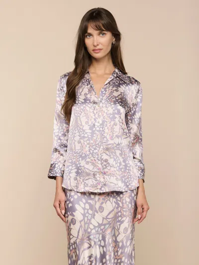 L'agence Dani Silk Blouse In Multi