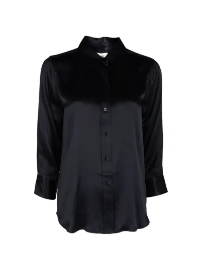 L'agence Dani Silk Shirt In Black