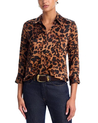 L'AGENCE L'AGENCE DANI SILK THREE QUARTER SLEEVE BLOUSE