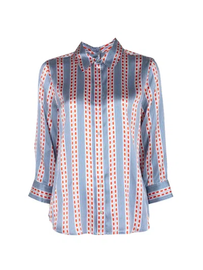 L'agence Danie Striped Blouse In Multi