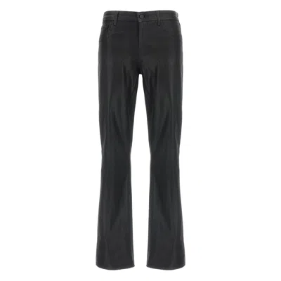 L'agence Sneeki Coated Flared Jeans In Black