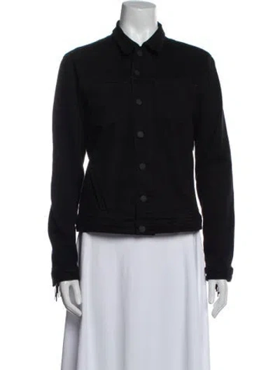 Pre-owned L'agence Denim Jacket In Black