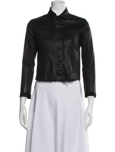 Pre-owned L'agence Denim Jacket In Black