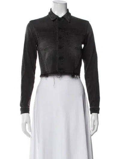 Pre-owned L'agence Denim Jacket In Black