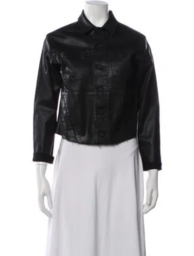 Pre-owned L'agence Denim Jacket In Black