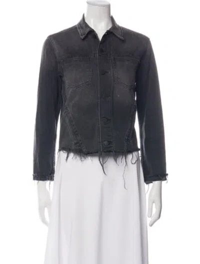 Pre-owned L'agence Denim Jacket In Black