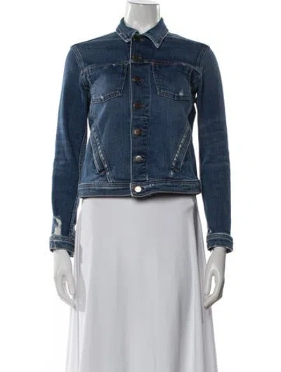 Pre-owned L'agence Denim Jacket In Blue