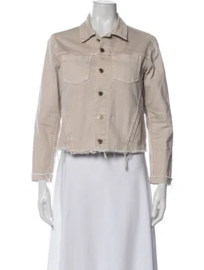Pre-owned L'agence Denim Jacket In Brown