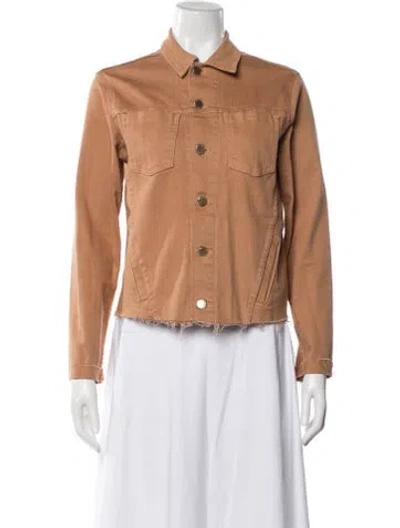 Pre-owned L'agence Denim Jacket In Brown