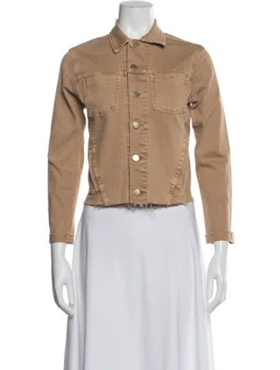 Pre-owned L'agence Denim Jacket In Brown