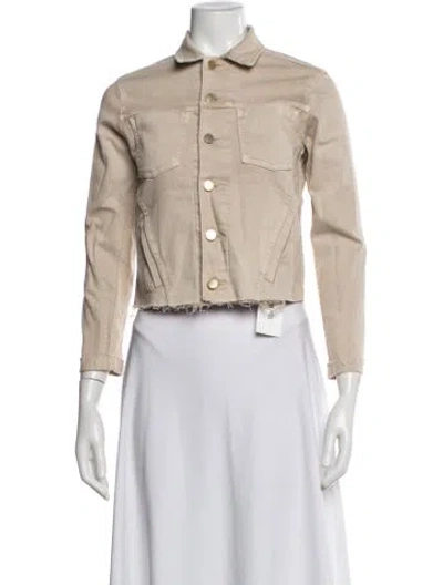 Pre-owned L'agence Denim Jacket In Brown